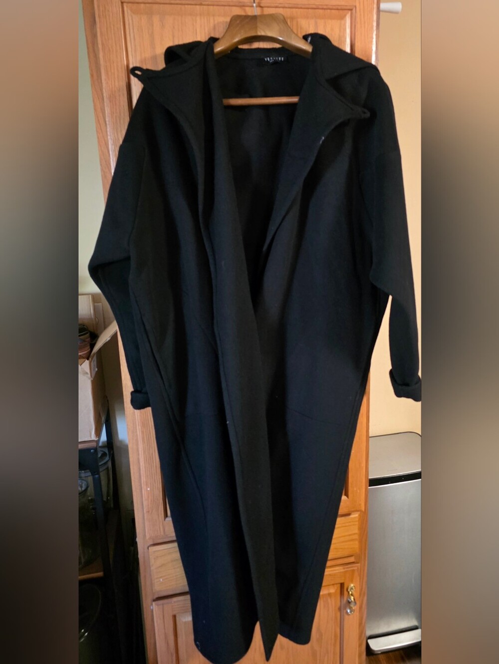 Yeohlee Womens Black Wool Maxi Coat